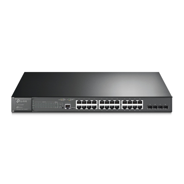 قیمت و خرید سوییچ شبکه 28 پورت + 4 پورت SFP با 24 پورت PoE+ تی پی لینک مدل TL-SG3428MP | نت ران